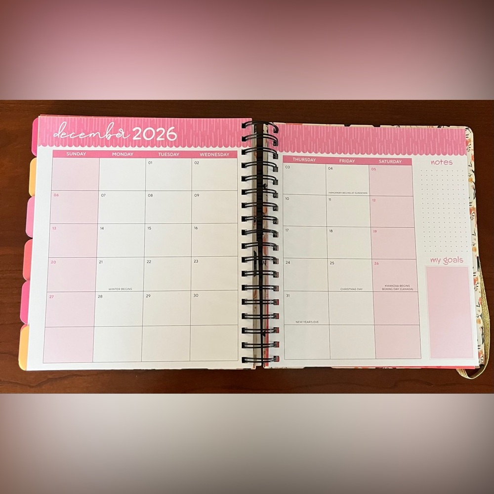 2026 Weekly Planner Spiral Bound in Hardcover Cat Design, 12 Month Planner NWT - Picture 9 of 10